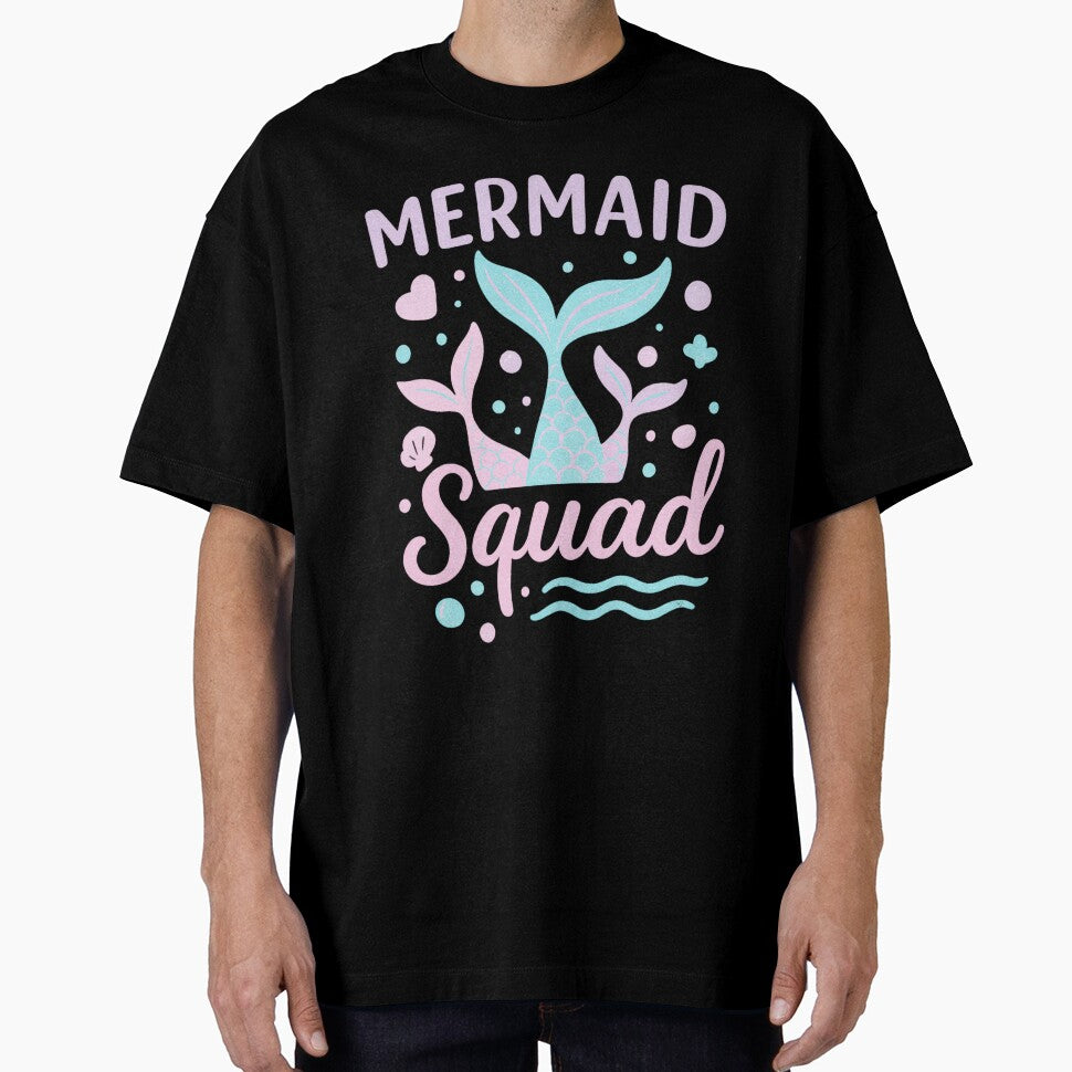 Pastel Mermaid Squad T-Shirt | Cute Birthday Party Outfit | Girls Beach Fantasy Shirt by Cre8tivePrint