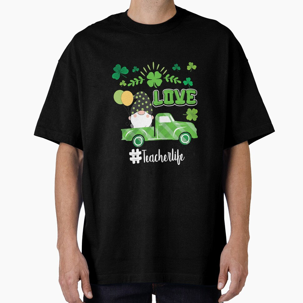 Love Teacher Life Gnome Shamrock Saint by diemha075