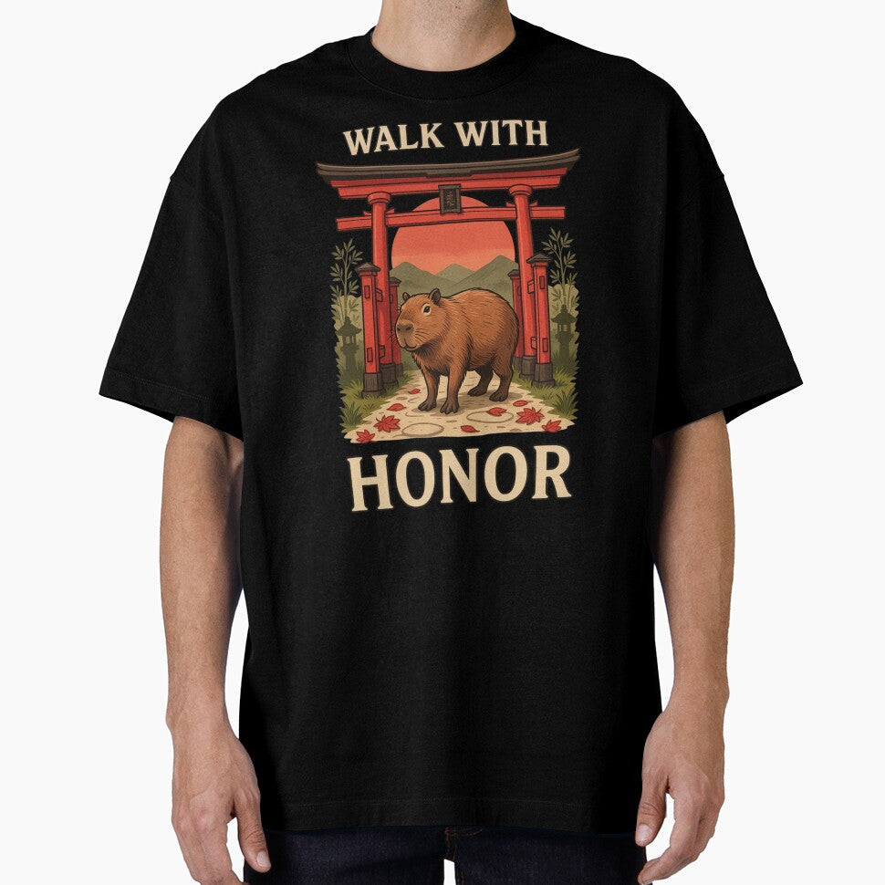 Walk With Honor Capybara – Vintage Stoic Zen Design by No Excuses Supply