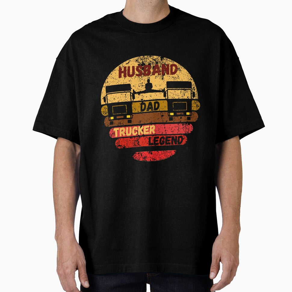 Husband Dad Trucker Legend. Trucker Dad,Truck Driver,Funny Trucker,Truck Drivers,Funny Truck Driver,Big Loads,Big Loads Rig Trucker,Trucking,Trucker Father,Trucker Daddy by Rowbic