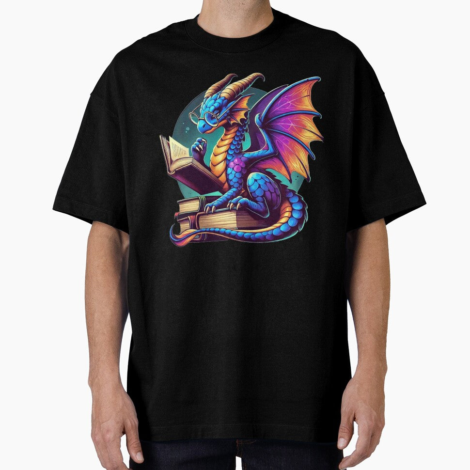 Dragon Reading a Book Bookworm Book Lover by BlueBerry-Pengu