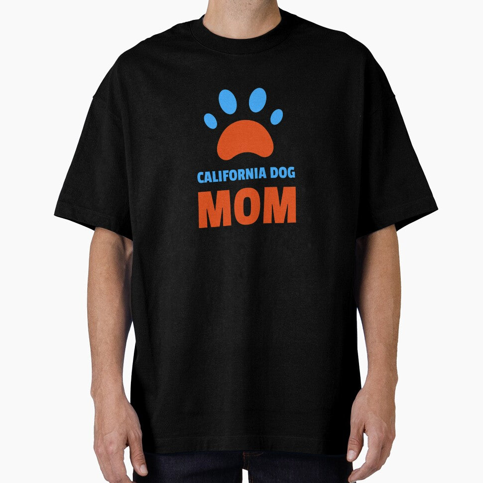 California Dog Mom Blue Orange Paw by spicygarb
