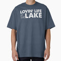 Lovin' Life At The Lake Type Only Dark Blue by jaycartoonist