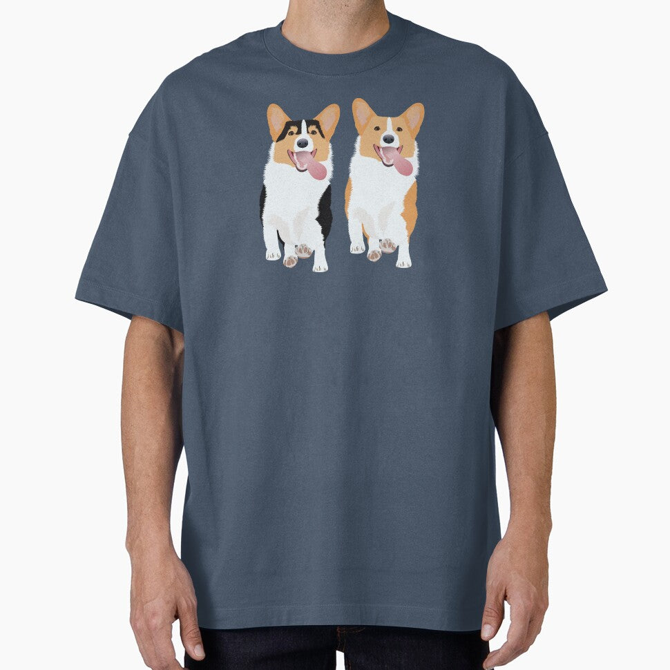 Corgi Friends Running Together by KCPetPortraits