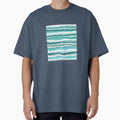 Abstract Ocean Horizontal Lines Coastal Style Decor Beachy Vibes Art 3 of 4 by Beachy
