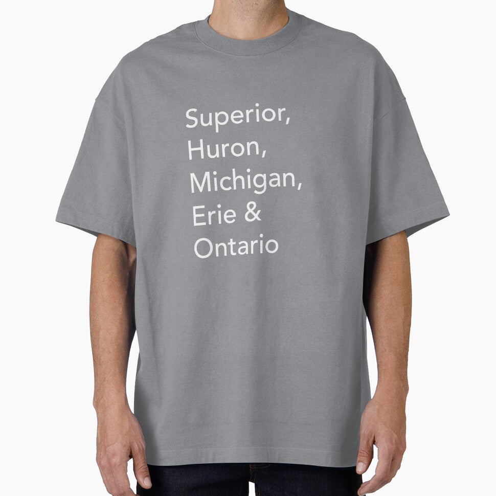 The Great Lakes - White Text by NorthMerchCo