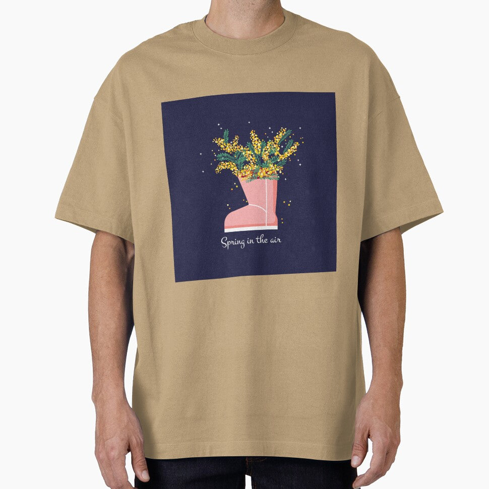 hand drawn flat design mimosa illustration, mimosa in uggs, spring in the air by SabinArt