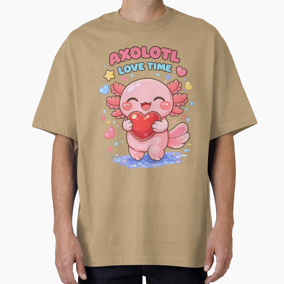 Cute Axolotl Love in Kawaii Funny Style by Sitchko