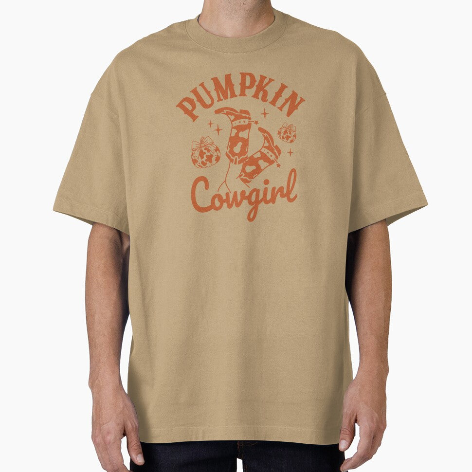 Pumpkin Cowgirl Western Boots Vintage Fall Autumn Cowgirl by RinrinDesigns