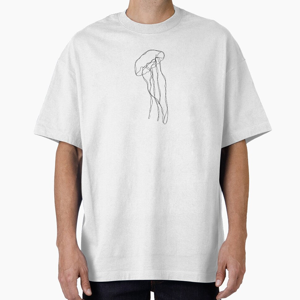 Jellyfish Single Line Drawing by RachelFCreative