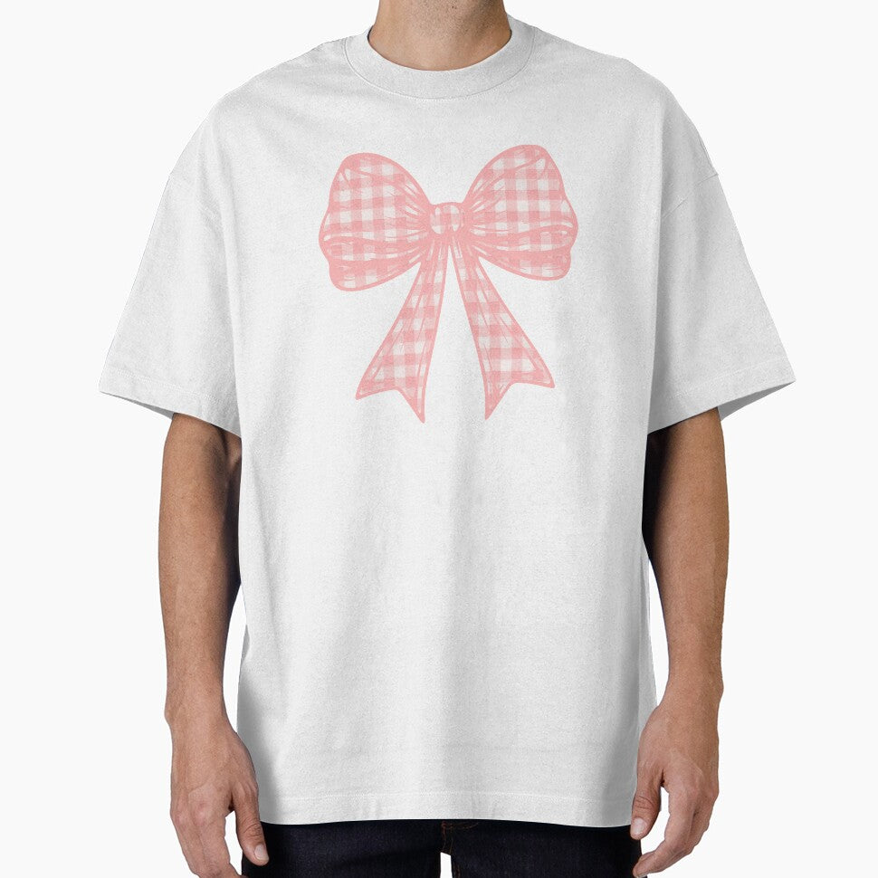 Coquette Coral Pink Gingham Bow Aesthetic by WillandWent