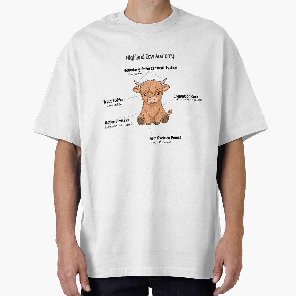 Highland Cow Anatomy - Funny Scottish Cow Illustration by MuggsandMabel