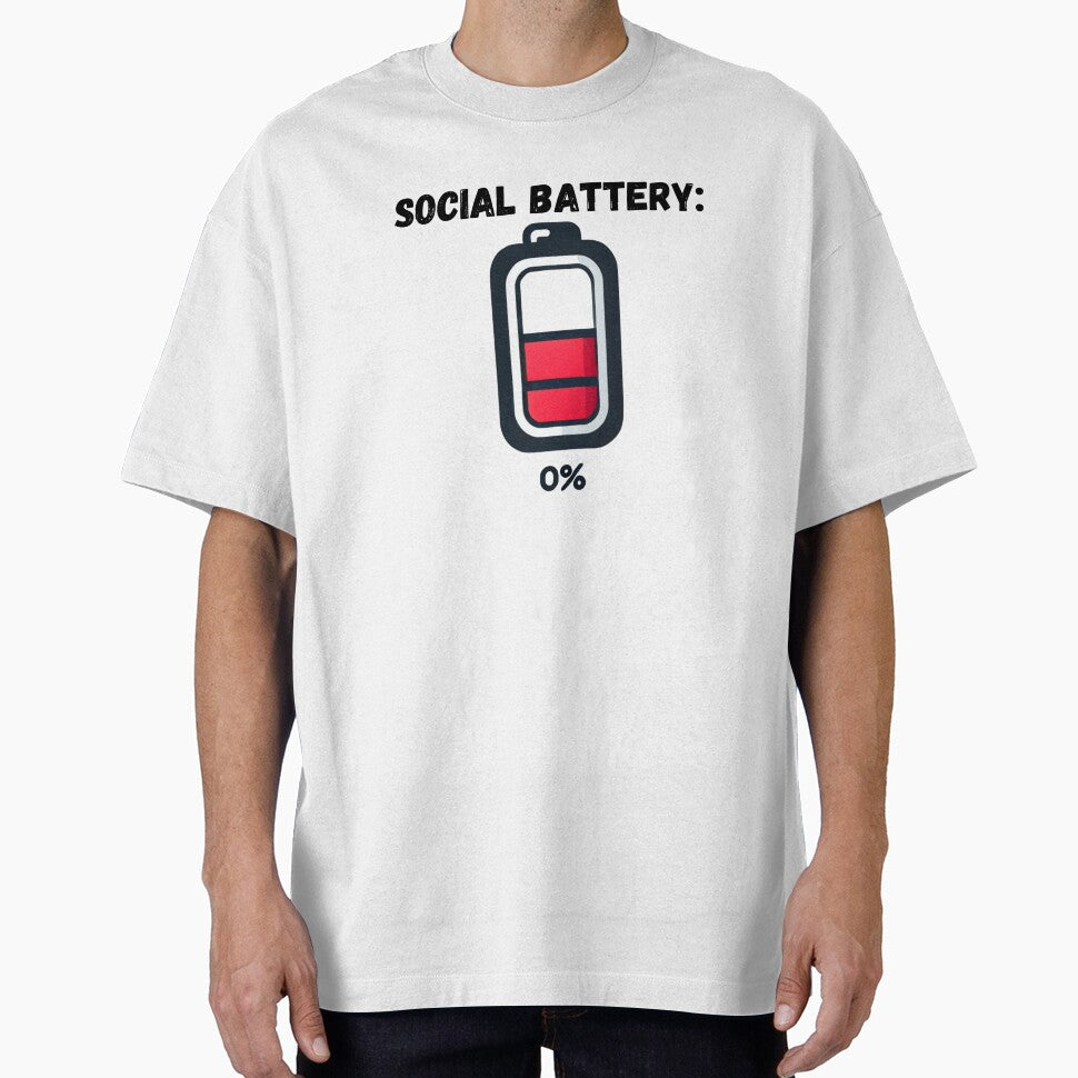 Low Battery – 0% Energy | Minimalist Introvert Design by Nauert's