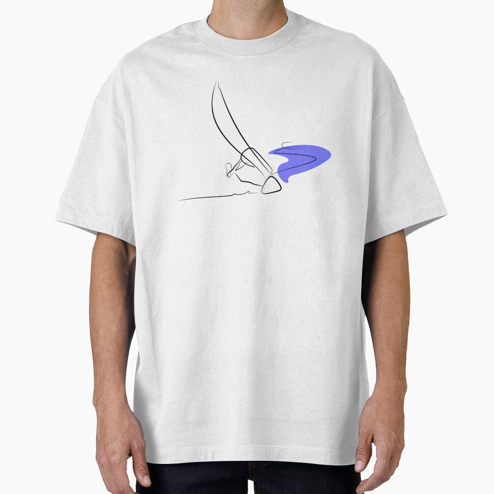 Windsurfing one line art by evk-art