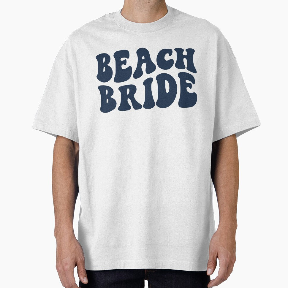 Beach Bride Navy Blue Retro Graphic Bridal Party Gifts for Bachelorette Party by mysticblvd