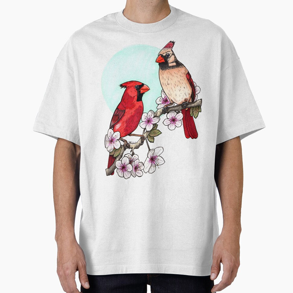 Northern Cardinals - Hand Drawn Gifts for Bird Lovers by Drawn-To-Nature