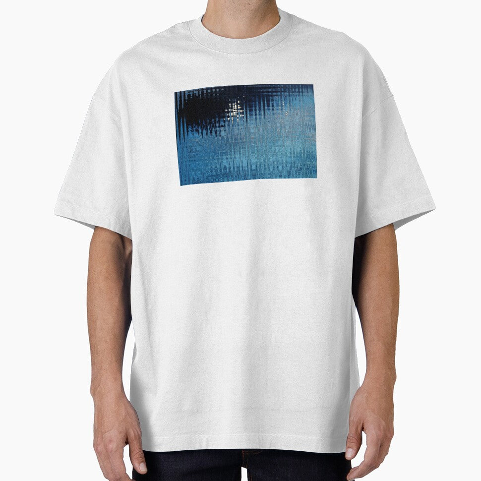 Coastal Abstract Ocean Lines in Blue Shades Water Aesthetic Reflection 2 of 4 by Beachy