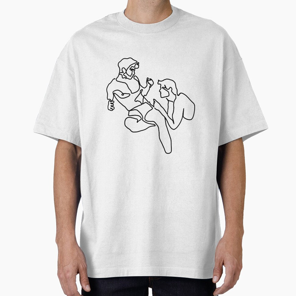 Two boy line contour by gaylineart