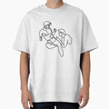 Two boy line contour by gaylineart