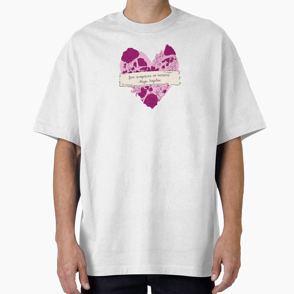 Maya Angelou Quote With Pink magenta floral heart drawing by Pinkmagenta