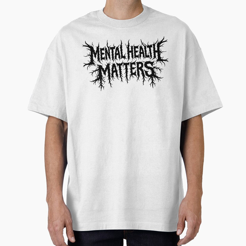 Mental Health Matters Black Metal Style Logo by Eh Plus Designs