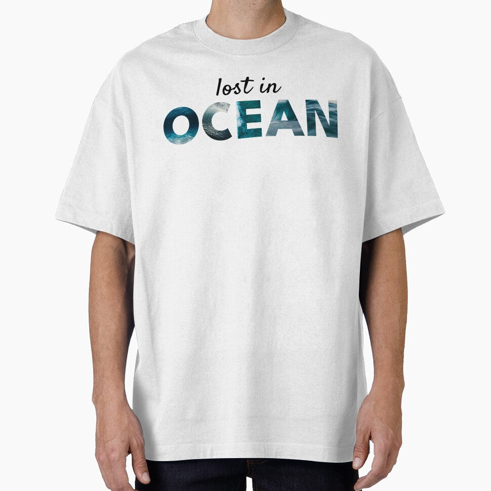 Lost in Ocean – Ocean Waves Aesthetic Word Art by NeededTees
