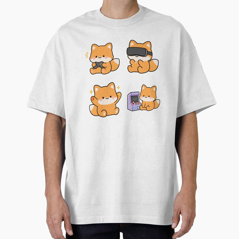 Orange Fox Gamer Vr – Cute Kawaii Cartoon by Moffyuniverse