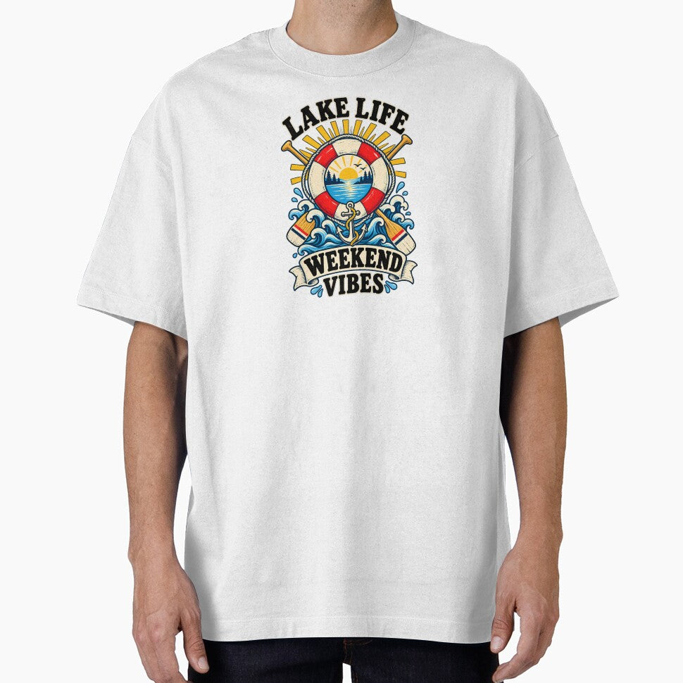 Lake Life Weekend Vibes Retro Nautical Summer Design by urbinet