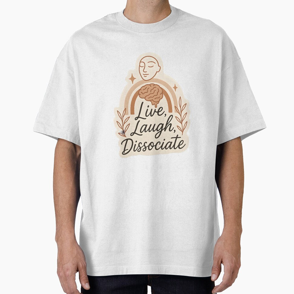 Live, Laugh, Dissociate Sticker by MAVNALE