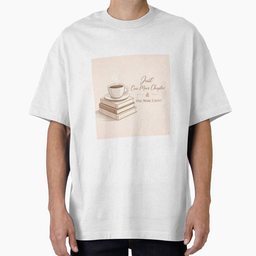 Just One More Chapter & One More Coffee - Cute Book Lover Design for Bookworms and Coffee Addicts by DesignRush786