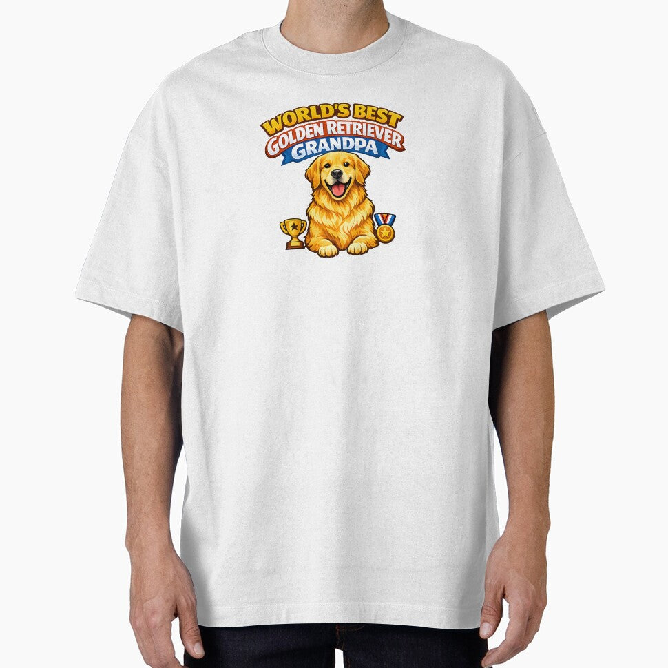 World's Best Golden Retriever Grandpa – Trophy & Medal Champion Dog Grandpa Gift Shirt by Sahil Randhawa