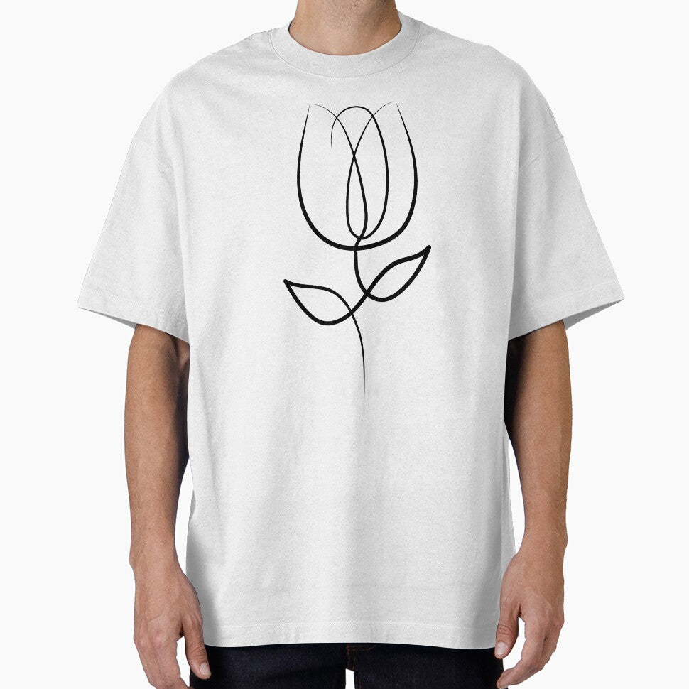 Tulip Minimal art | One Line Drawing | One Line Art by One-Line-Artist