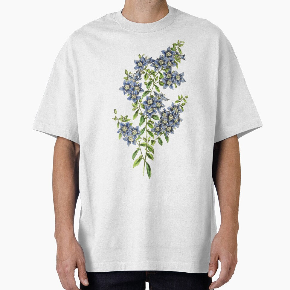 Blue Wildflowers Botanical Print by Veriepear