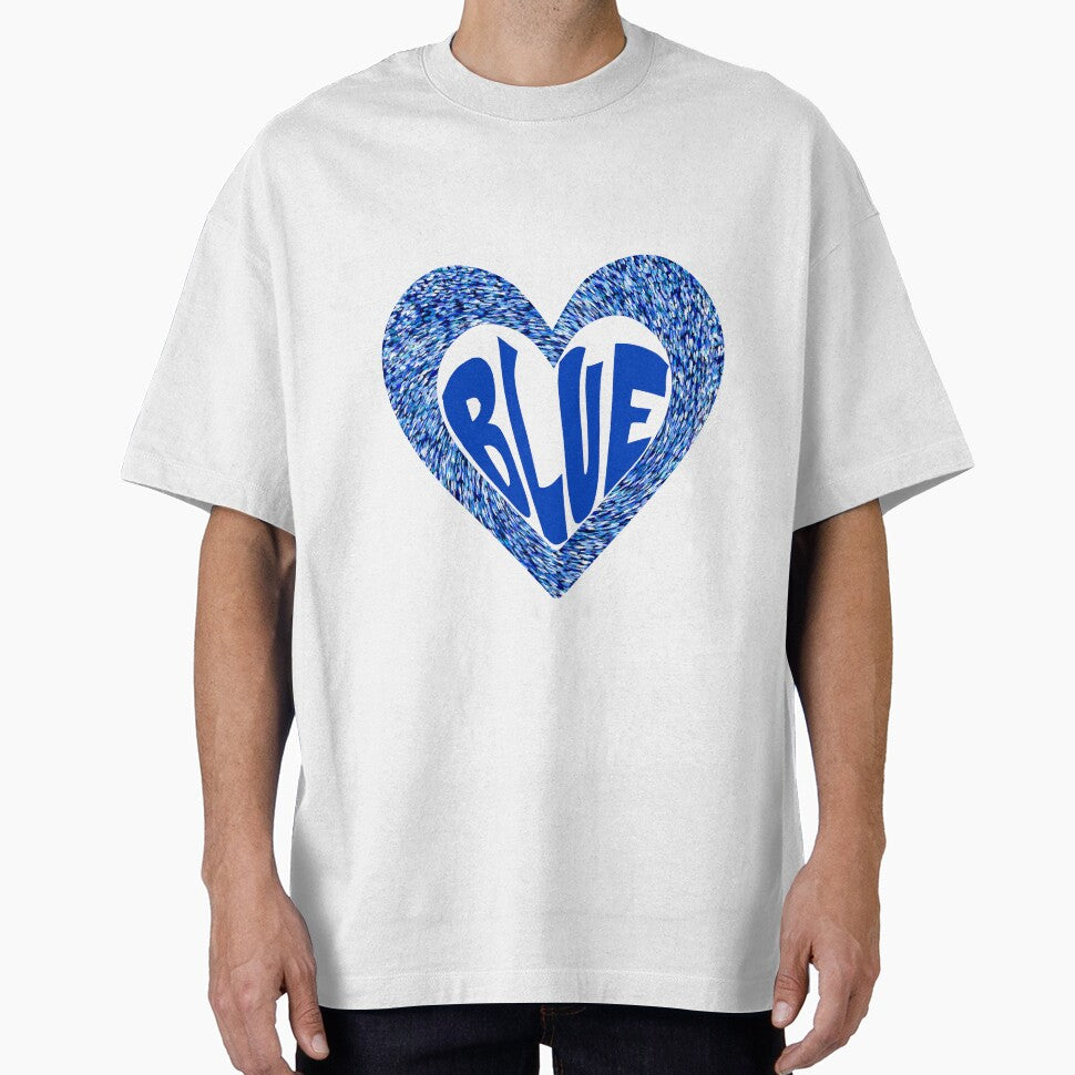 blue crystal heart blue typography by TheMillusion