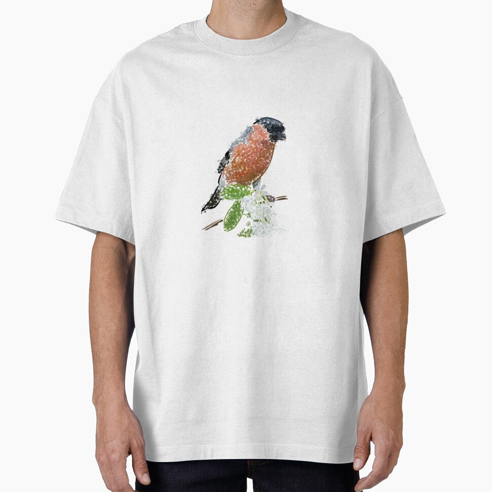 Bullfinch on flowering branch by TruemmerLiebe