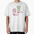 Pink Cowgirl Boots Aesthetic Illustration by infyberry