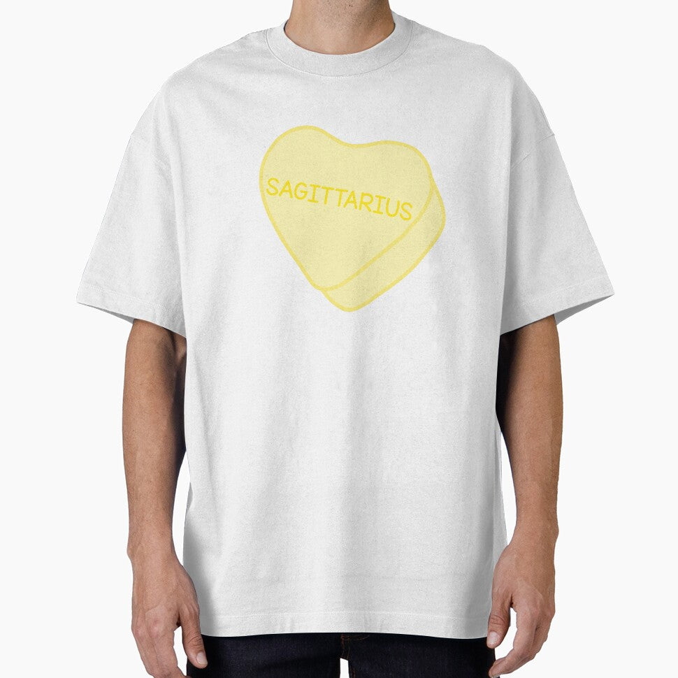 Sagittarius Yellow Candy Heart Sweet Heart Cute by SlimyFish