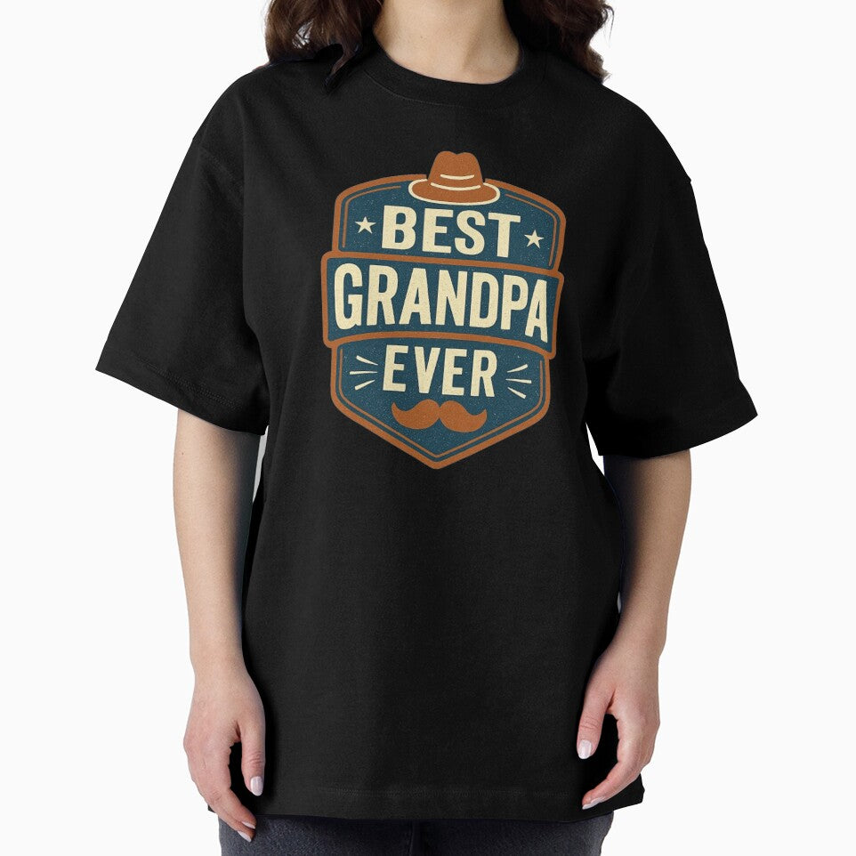Best grandpa ever retro badge by halazidan