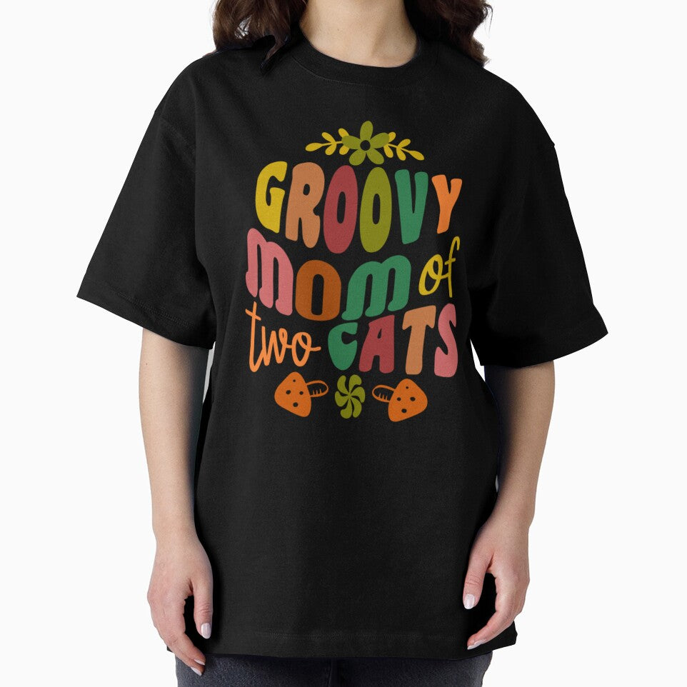 Groovy mom of two retro kitty cute cats mom by Graciouss