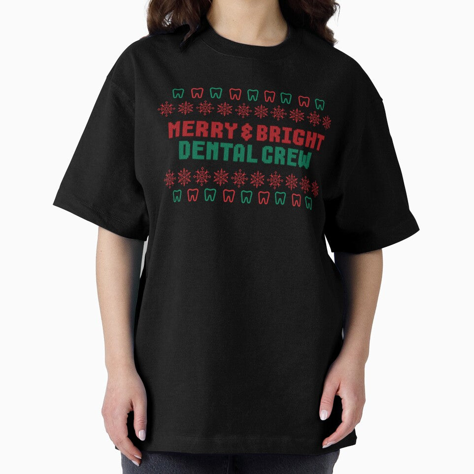 Merry & Bright  Dental Crew Ugly Christmas Sweater by EdytaGister