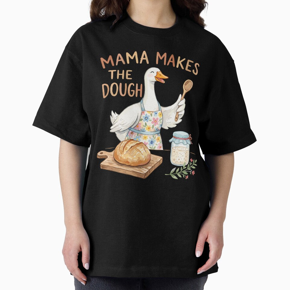 Mama Makes The Dough Funny Baking Goose Illustration by Betsytiptoe