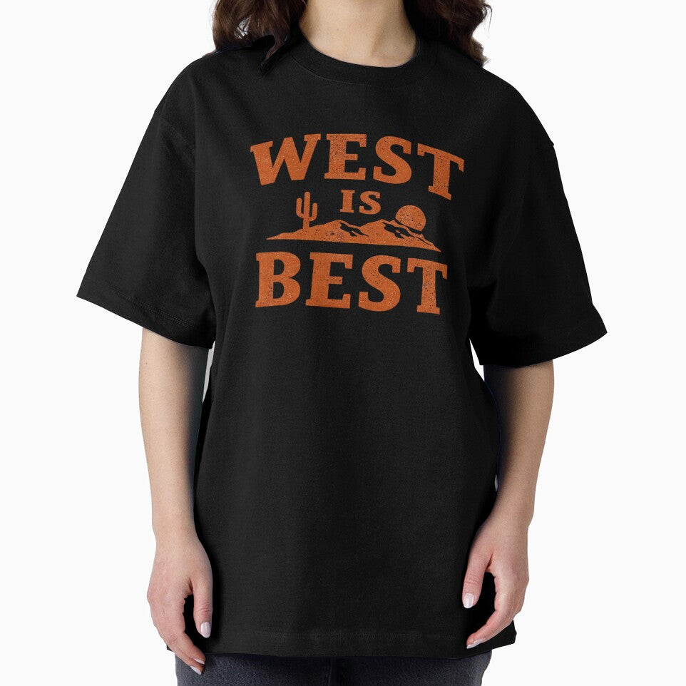 West Is Best – Minimalist Western Americana Typography T-Shirt by PremiereAA