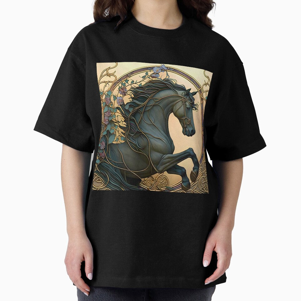 Vintage Art Nouveau Relief Horse Design by entwithanaxe Unisex