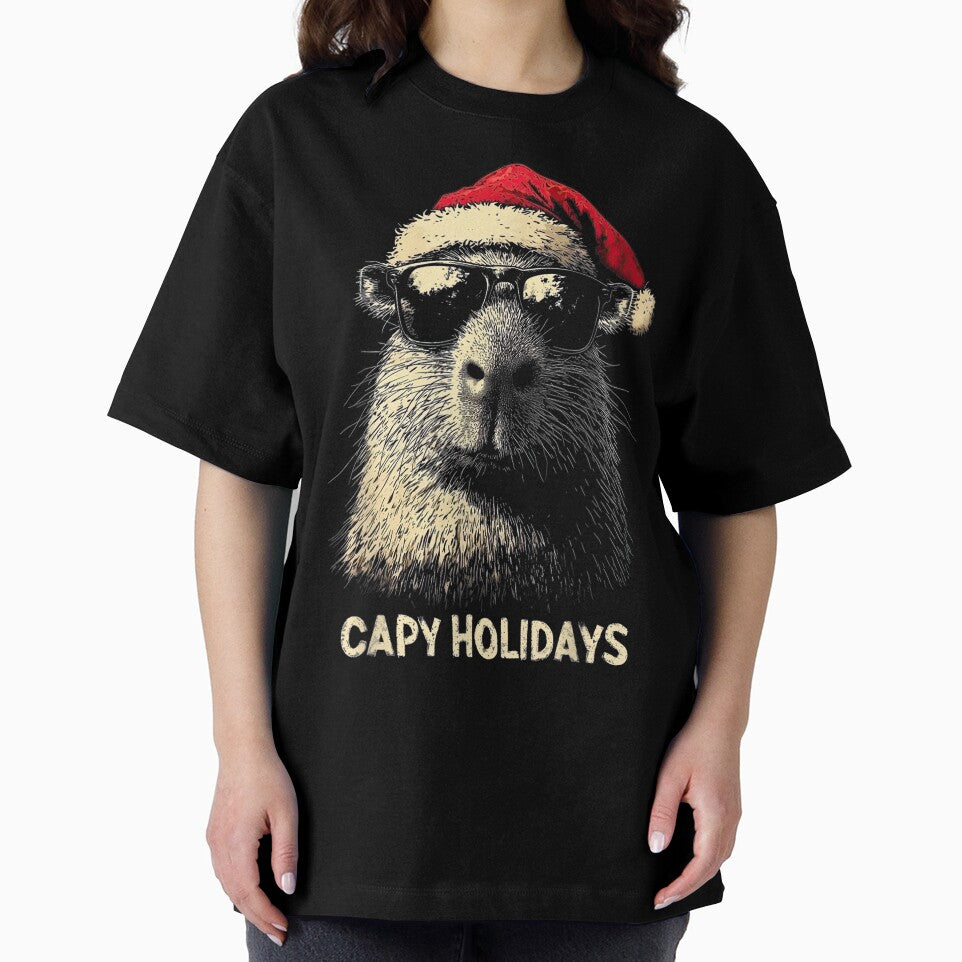 Funny Christmas Capy Holidays Kids Teens Boys Xmas Capybara Art for Men Women Kids , Capybara Gift Lover by DZIRI NAJAT