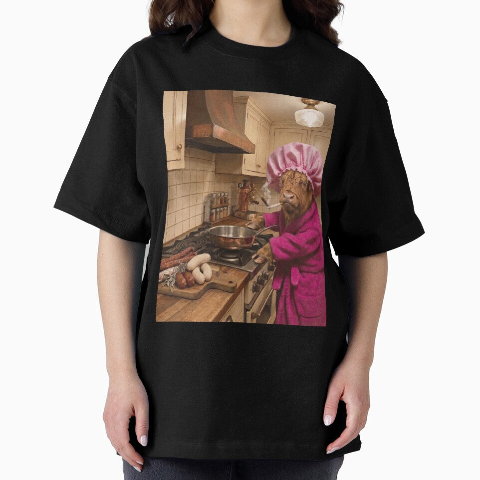 Funny Highland Cow Housewife Brainrot Meme Animal Lover by TerryConnells