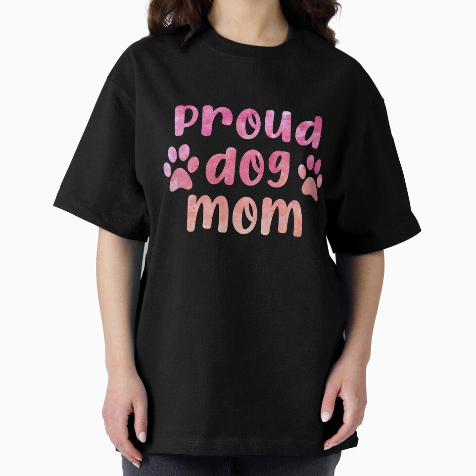 Proud dog mom paw Puppy Watercolor paw watercolour dog mom pink by WatercolorFun