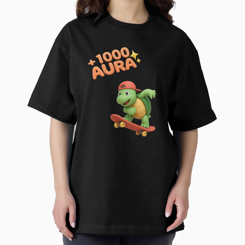 1000 Aura Cute 3D Skateboarding Turtle Sticker by thazinart