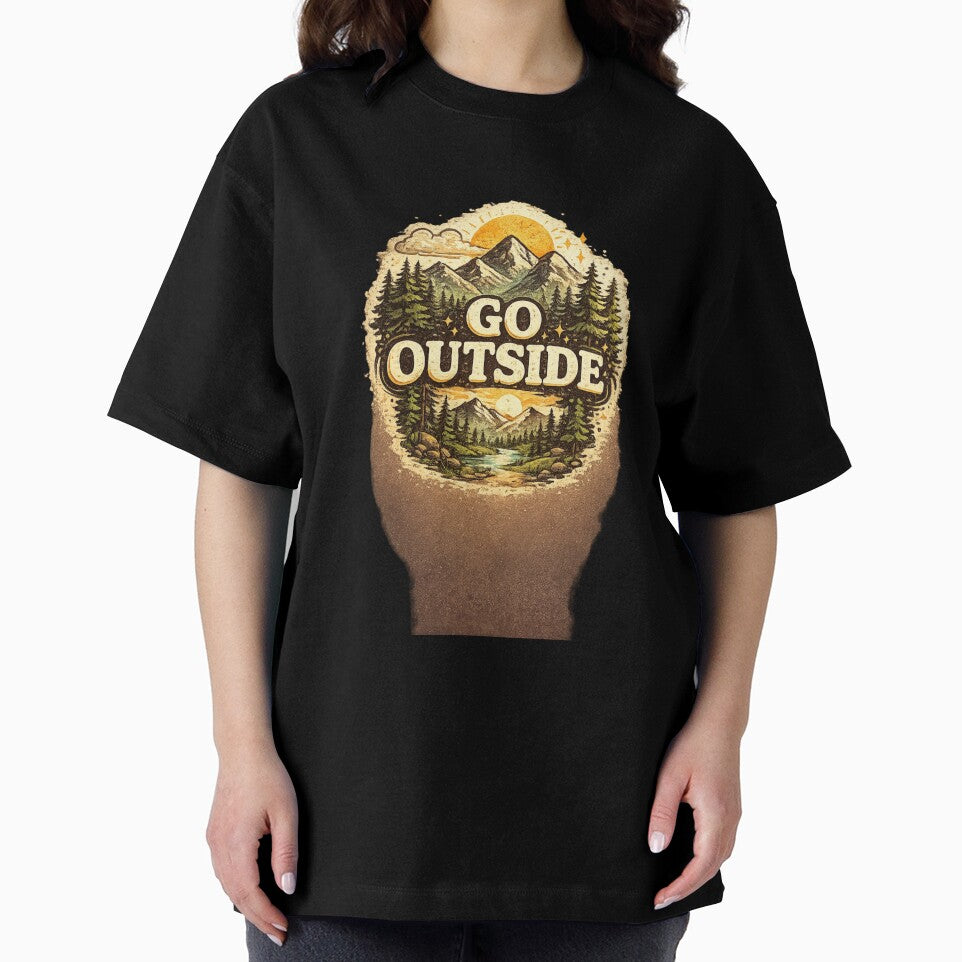 Go Outside Vintage Hiking Adventure Nature Design by Tropivaro