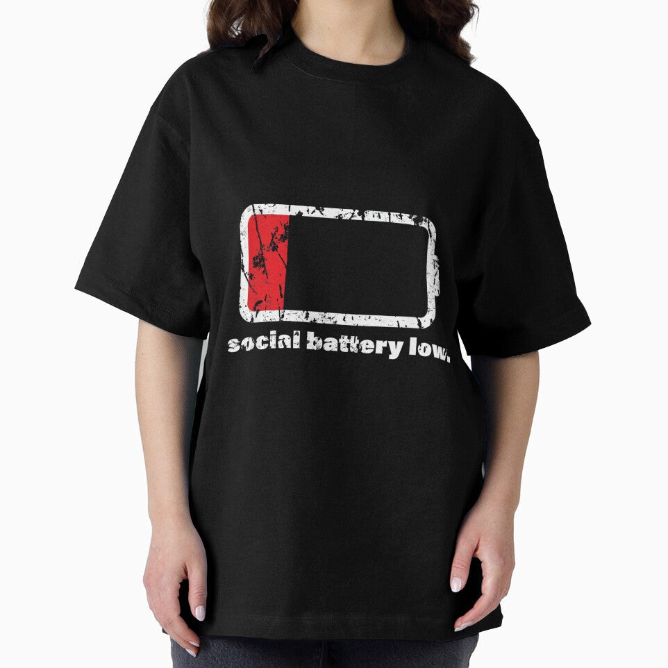 Social Battery Low Funny Introvert by JohnVBurks