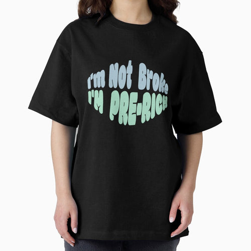 "I'm Not Broke I'm Pre-Rich" T-Shirt, Denim Texture Money Goals Tee, Funny Hustle Graphic by AbuCAni Studio